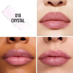 Dior Rouge 010 Crystal en labios - tono nude rosado translucido en diferentes tonos de piel Guatemala