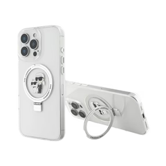 Estuche - Karl Lagerfeld hc magsafe ringstand kc white iphone 16 pro max