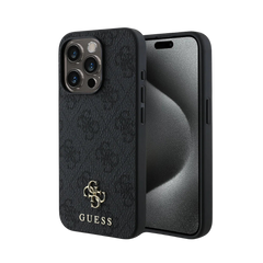 Estuche - Guess hc magsafe pu 4g small 4g and classic black iphone 16 pro