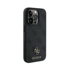 Estuche - Guess hc magsafe pu 4g small 4g and classic black iphone 16 pro