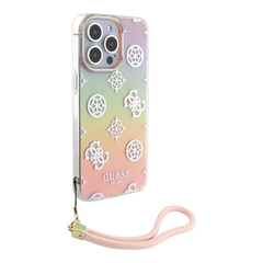 Estuche - Guess hard case iphone 15 pro - pc/tpu pink pc tpu iridescent hard case glitter pattern peony cordstrap color rosado