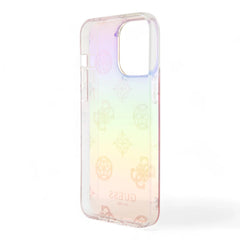 Estuche - Guess hard case iphone 15 pro - pc/tpu pink pc tpu iridescent hard case glitter pattern peony cordstrap color rosado