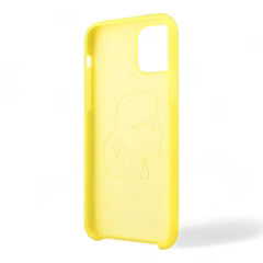 Estuche - Karl Lagerfeld Silicone Ikonik Black Outline Yellow Iphone 11 Color Amarillo