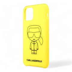 Estuche - Karl Lagerfeld Silicone Ikonik Black Outline Yellow Iphone 11 Color Amarillo