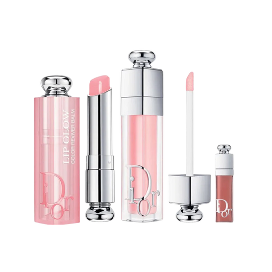 Dior Addict Lip Glow Set – Bálsamo Revividor + Lip Maximizer Gloss + Mini Dior – Edición Especial